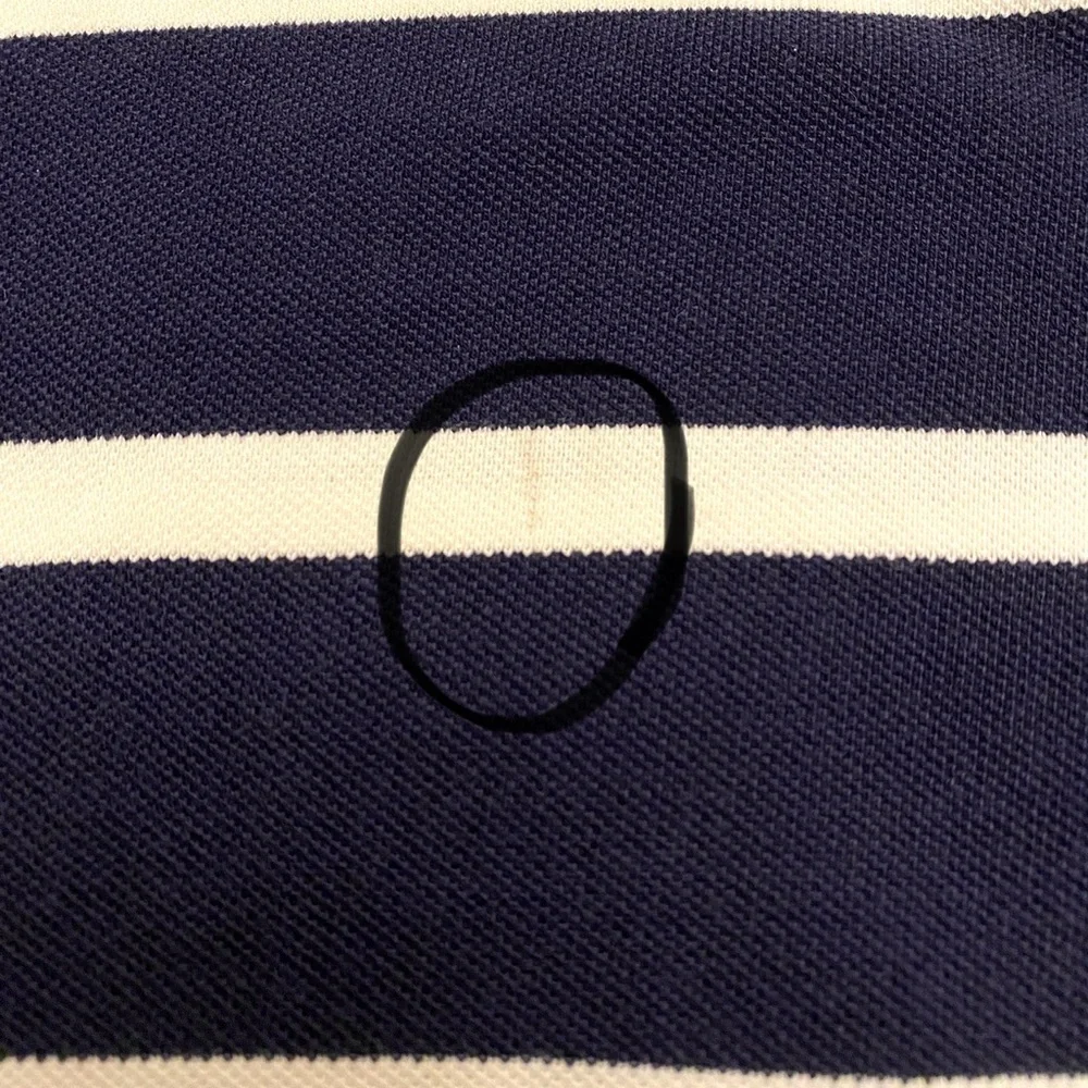 Polo by Ralph Lauren Navy Blue White Striped XXL Coastal Americana Preppy Shirt